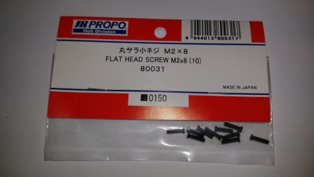 JR80031 - Flat Head Screw M2x8